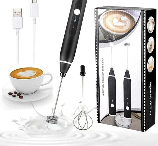 USB Rechargeable 2-in-1 Coffee Egg Beater & Frother