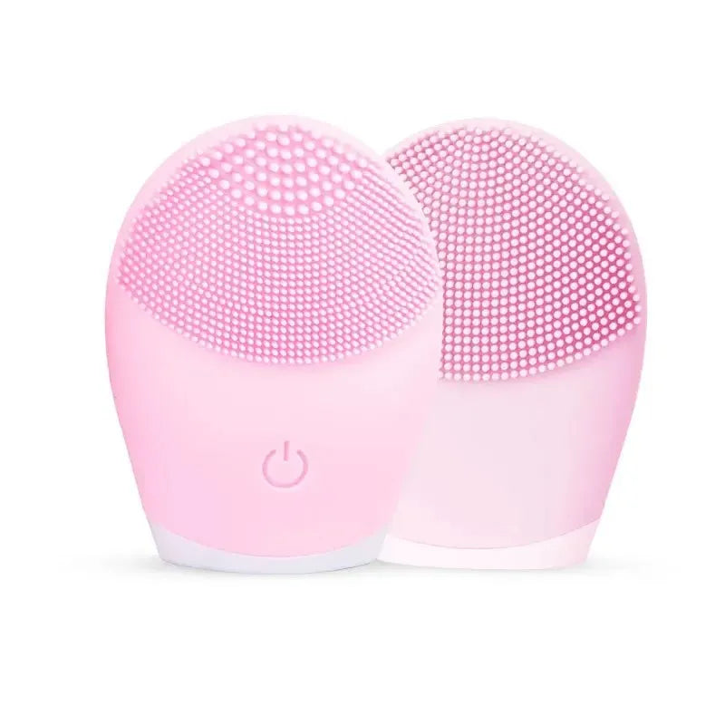 Electric Silicone Vibration Cleansing Tool Facial Massager Device for Skin