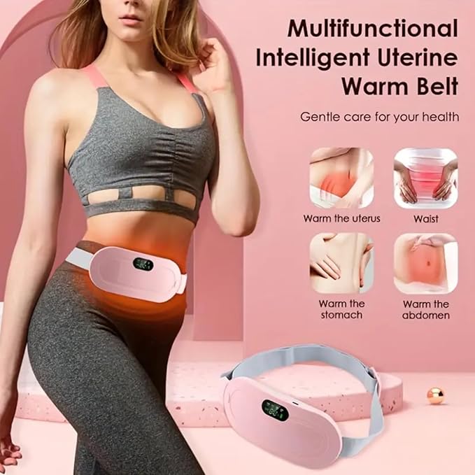 Electric Period Cramp Massager Vibrating Heating Belt