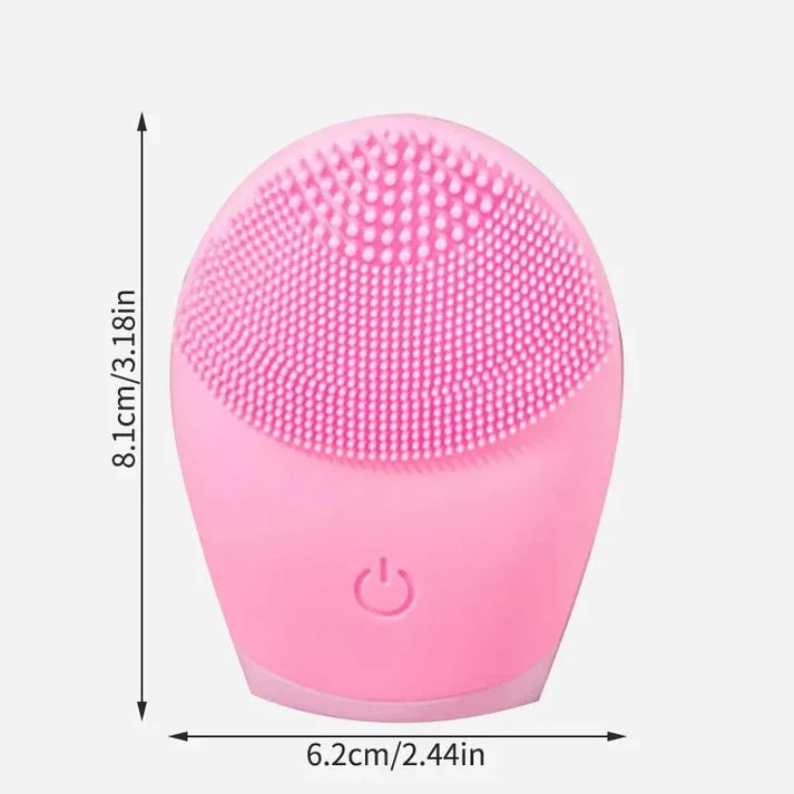 Electric Silicone Vibration Cleansing Tool Facial Massager Device for Skin