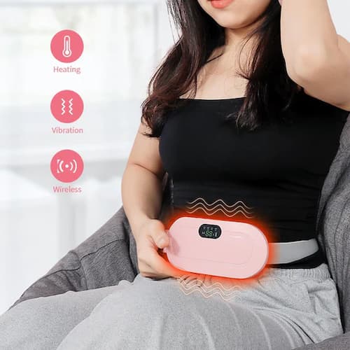 Electric Period Cramp Massager Vibrating Heating Belt